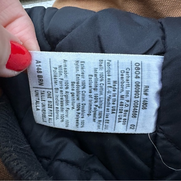 Vintage 90s Carhartt Tan Chore Jacket Detachable Hood Corduroy Collar Y2K - Picture 10 of 16